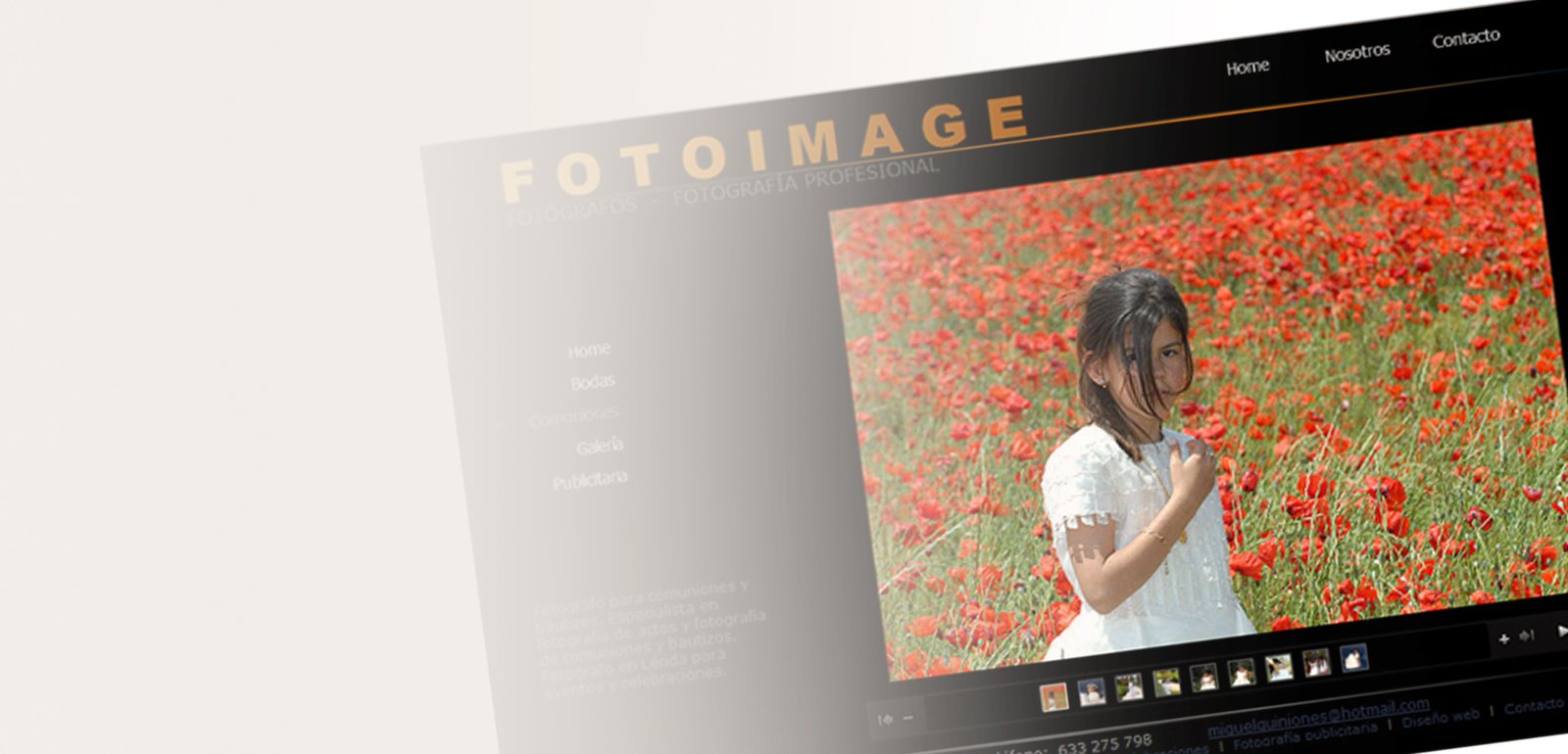 Diseño de página web para FotoImage