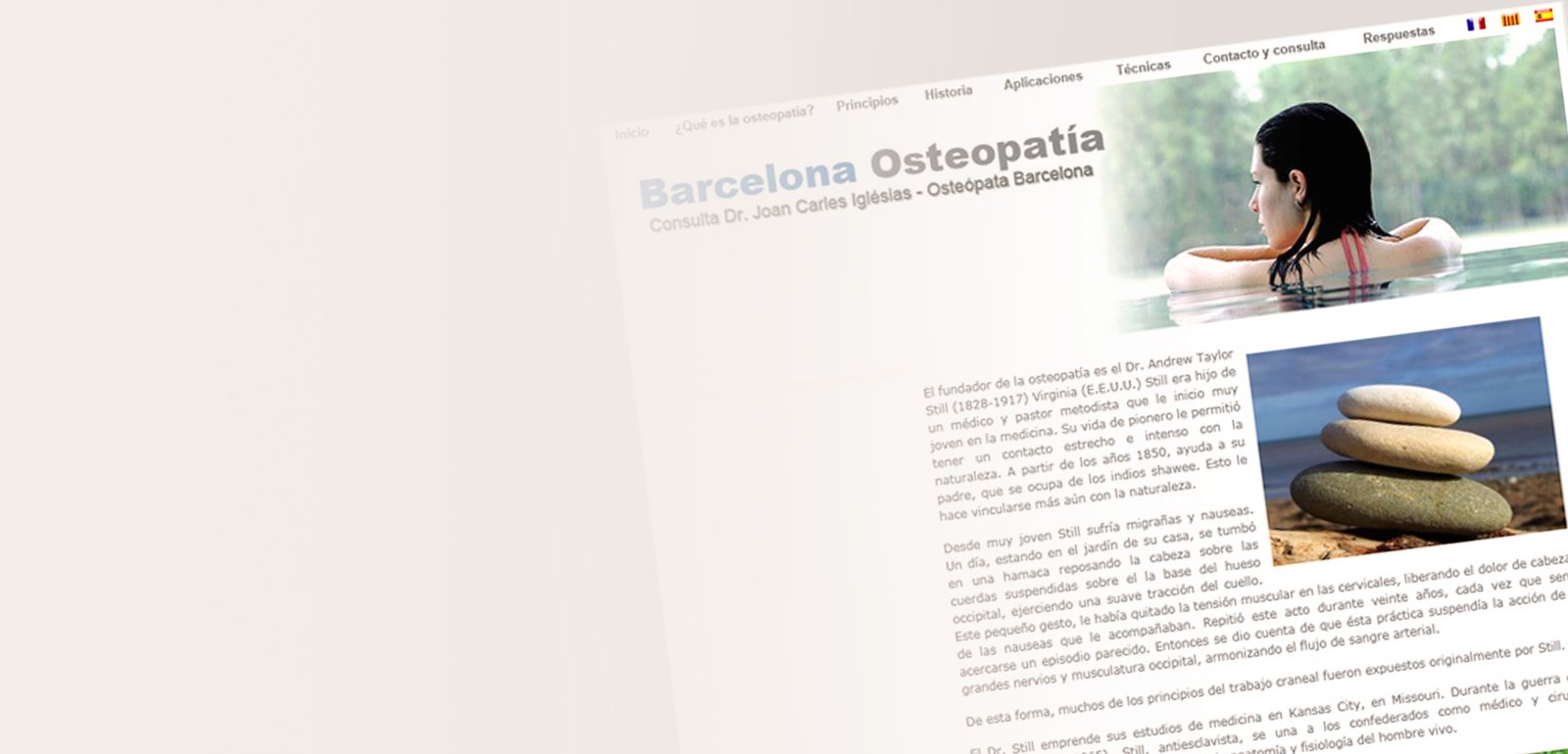 Diseño de página web para Barcelona Osteopatia