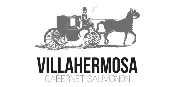 Diseño de logo e imagen corporativa para bodega para sus eiquetas de vino VILLAHERMOSA