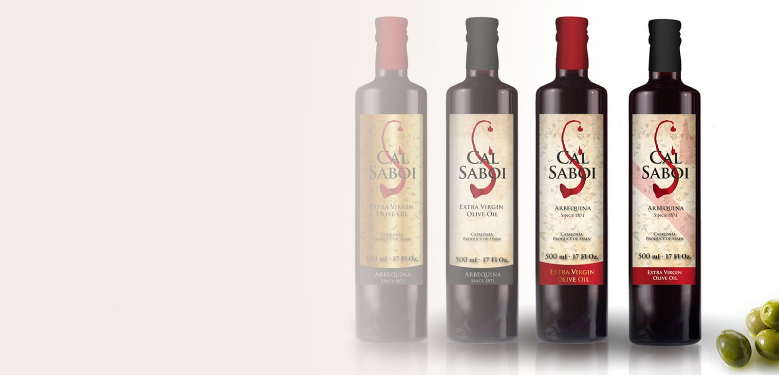 Diseño de etiquetas y packaging de aceite de oliva para Cal Saboi