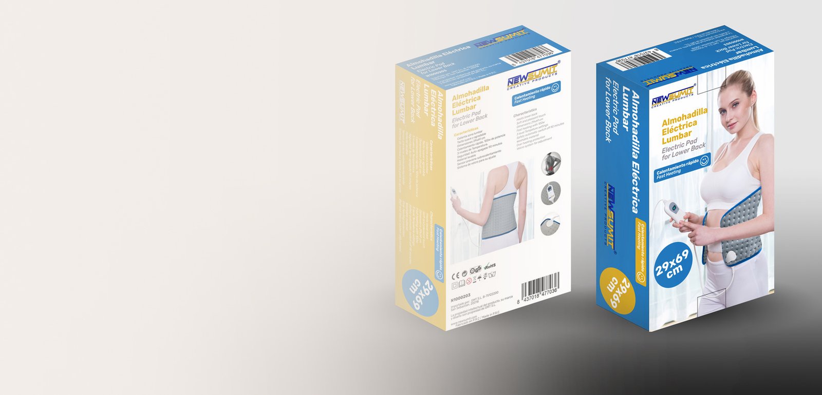 Packaging project for Newsumit Heating Pad Lumbar