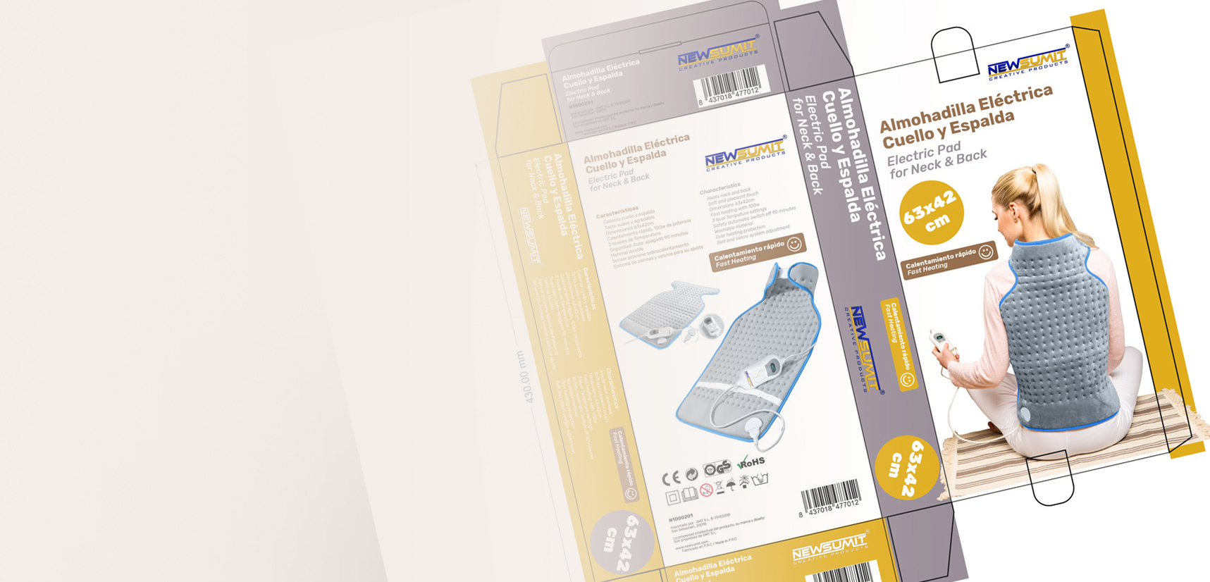 Packaging project for Newsumit Heating Pad