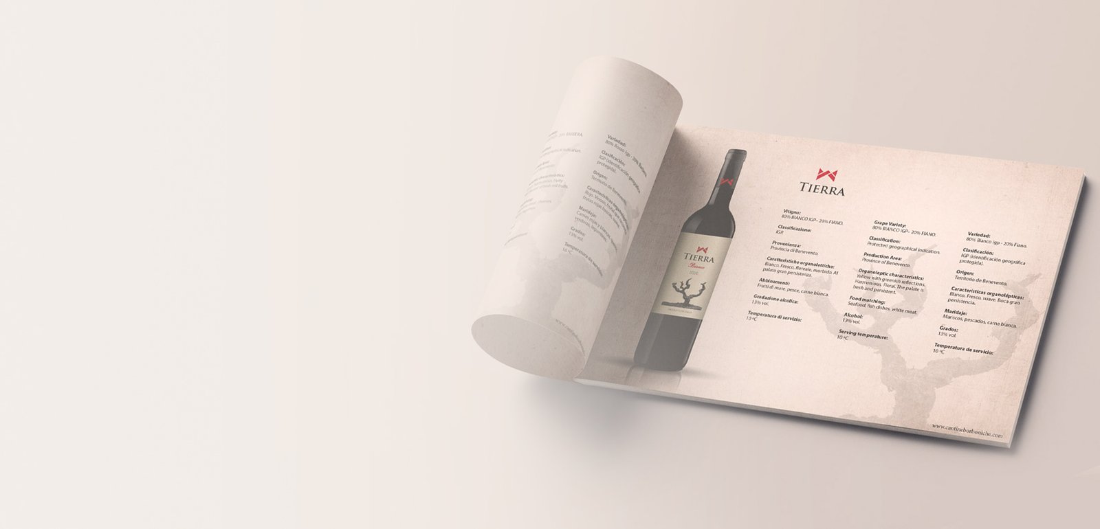 Diseño editorial y maquetación de catálogo para Cantine Borboniche