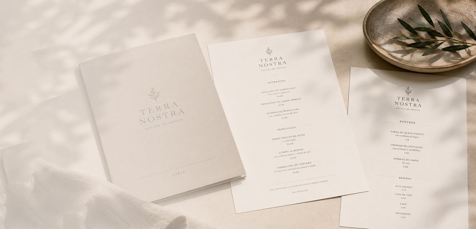 Diseño de cartas de restaurante realizado por Ofifacil