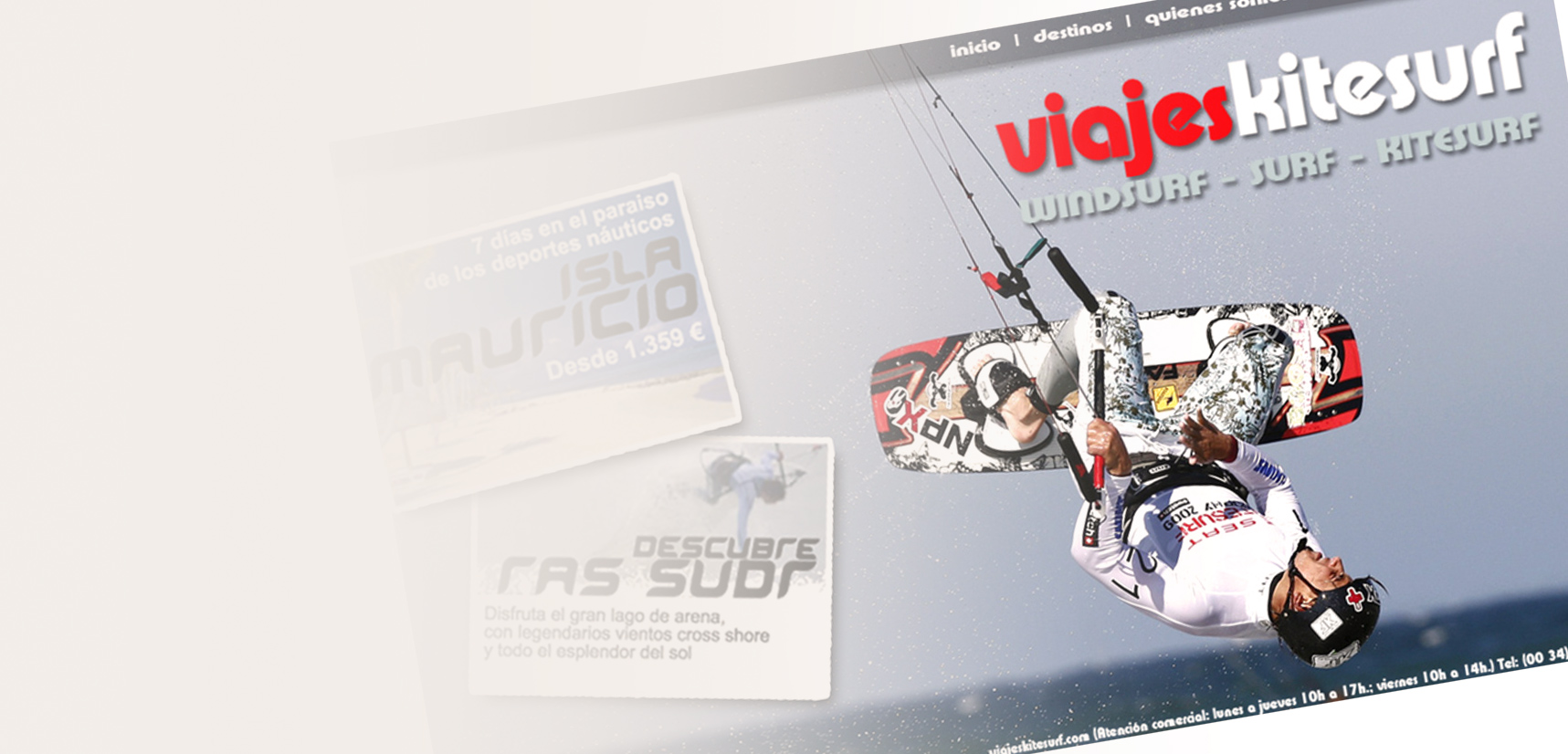 Visual identity design for Viajes Kitesurf