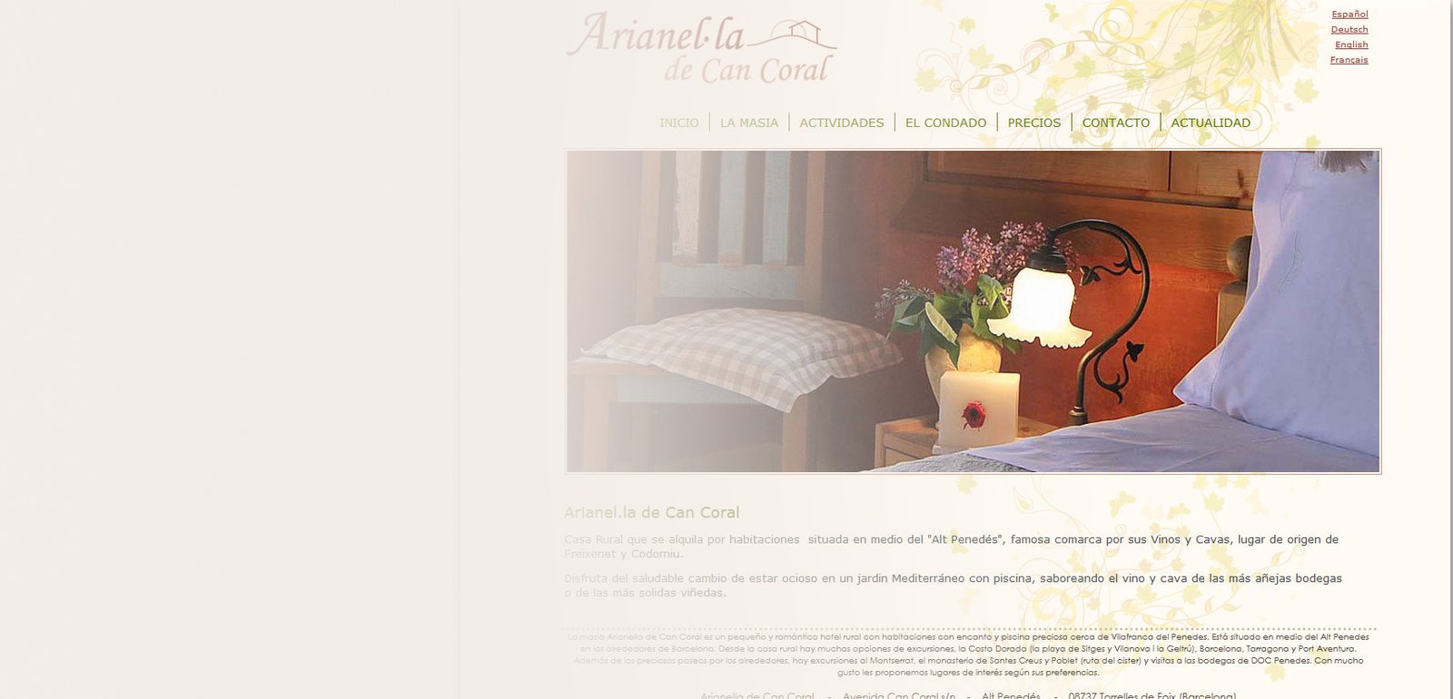 Website design project for Arianella