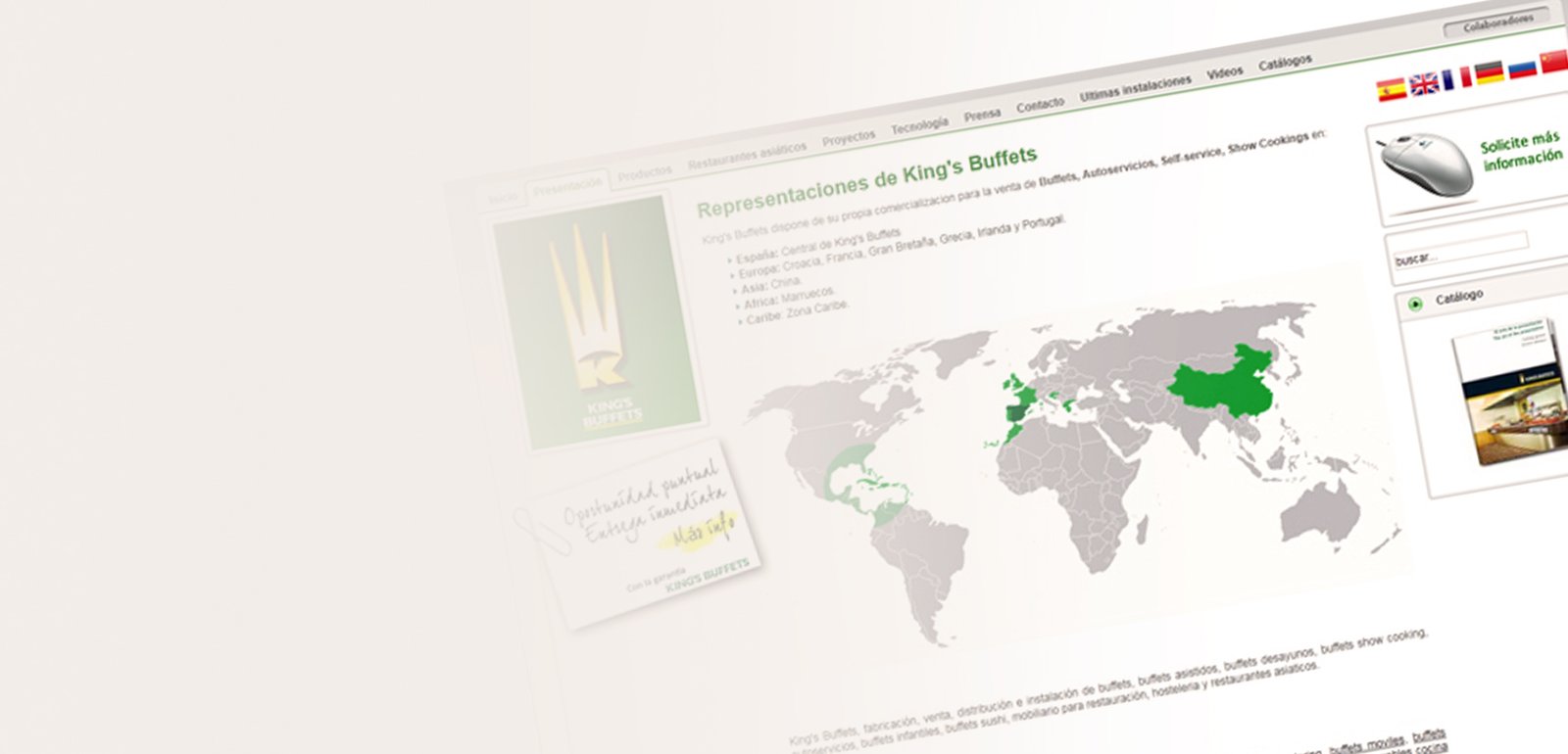 Diseño de página web para King Buffets