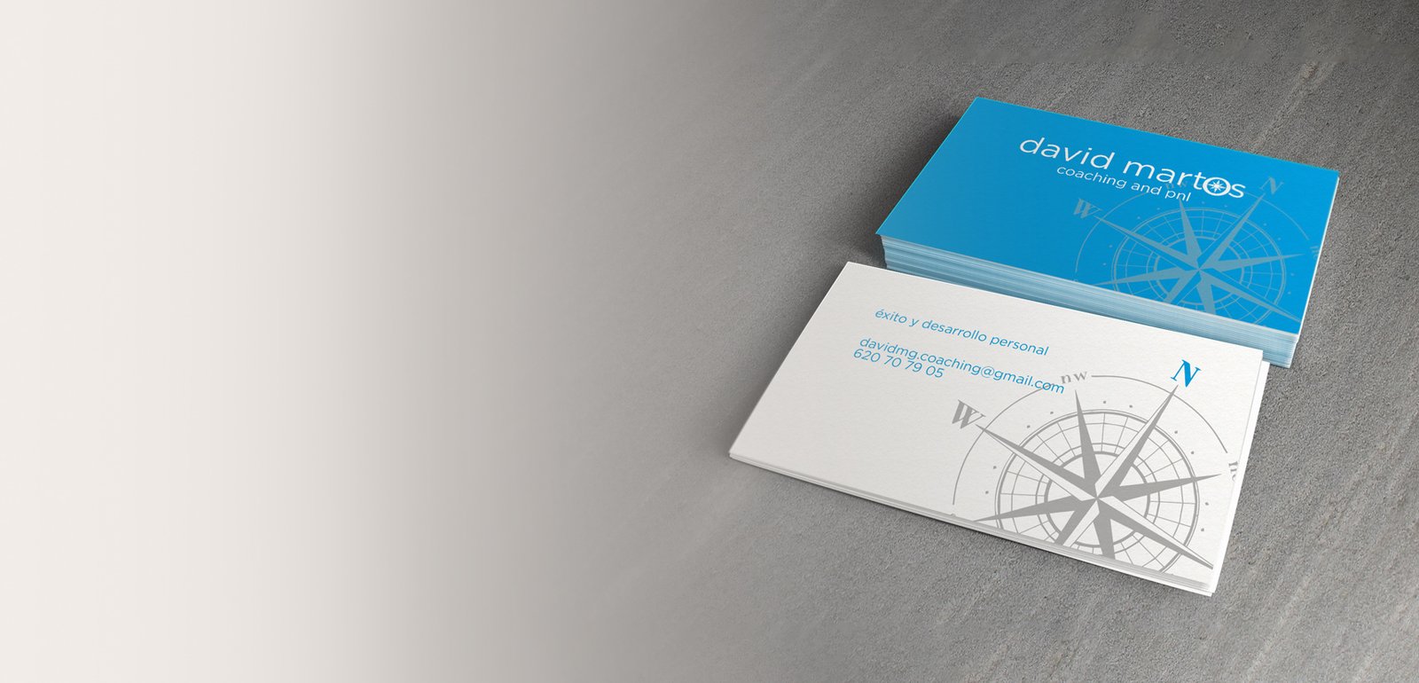 Diseño de logo y tarjetas de visita para empresa de coaching DAVID MARTOS