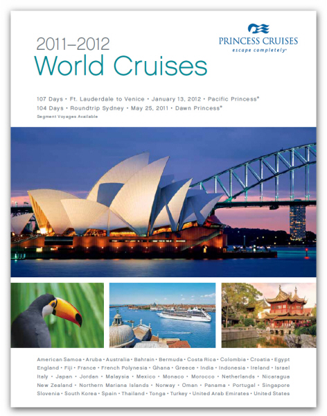ideas and examples to create, design and layout catalogs of travel agencies and cruises