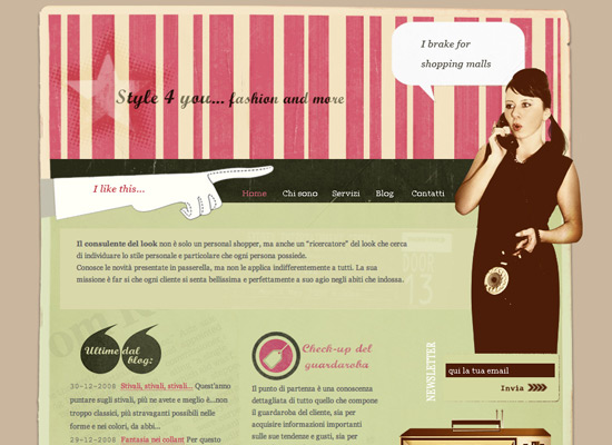 Creative ideas and examples to make and design an old, vintage and retro style web page