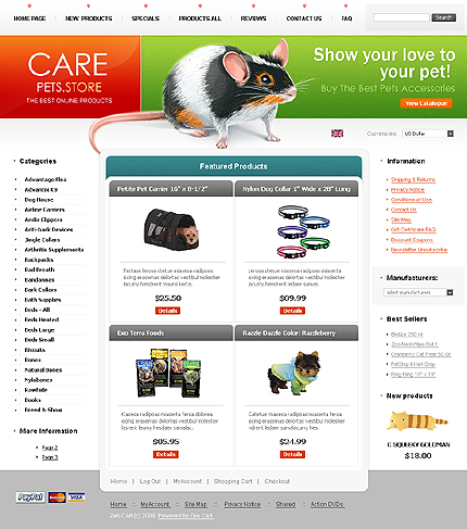 Creative ideas and examples to make and design a website for a pet store