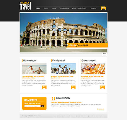 Web travel agency design