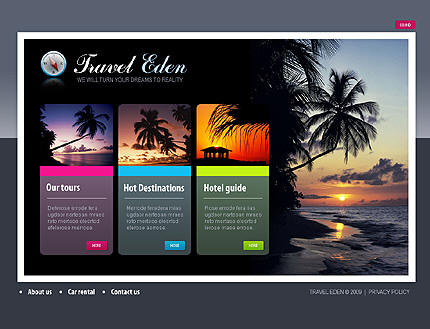 Design of web pages for travel agencies 2.0