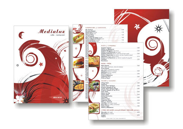 Ideas design menus restaurants examples layout