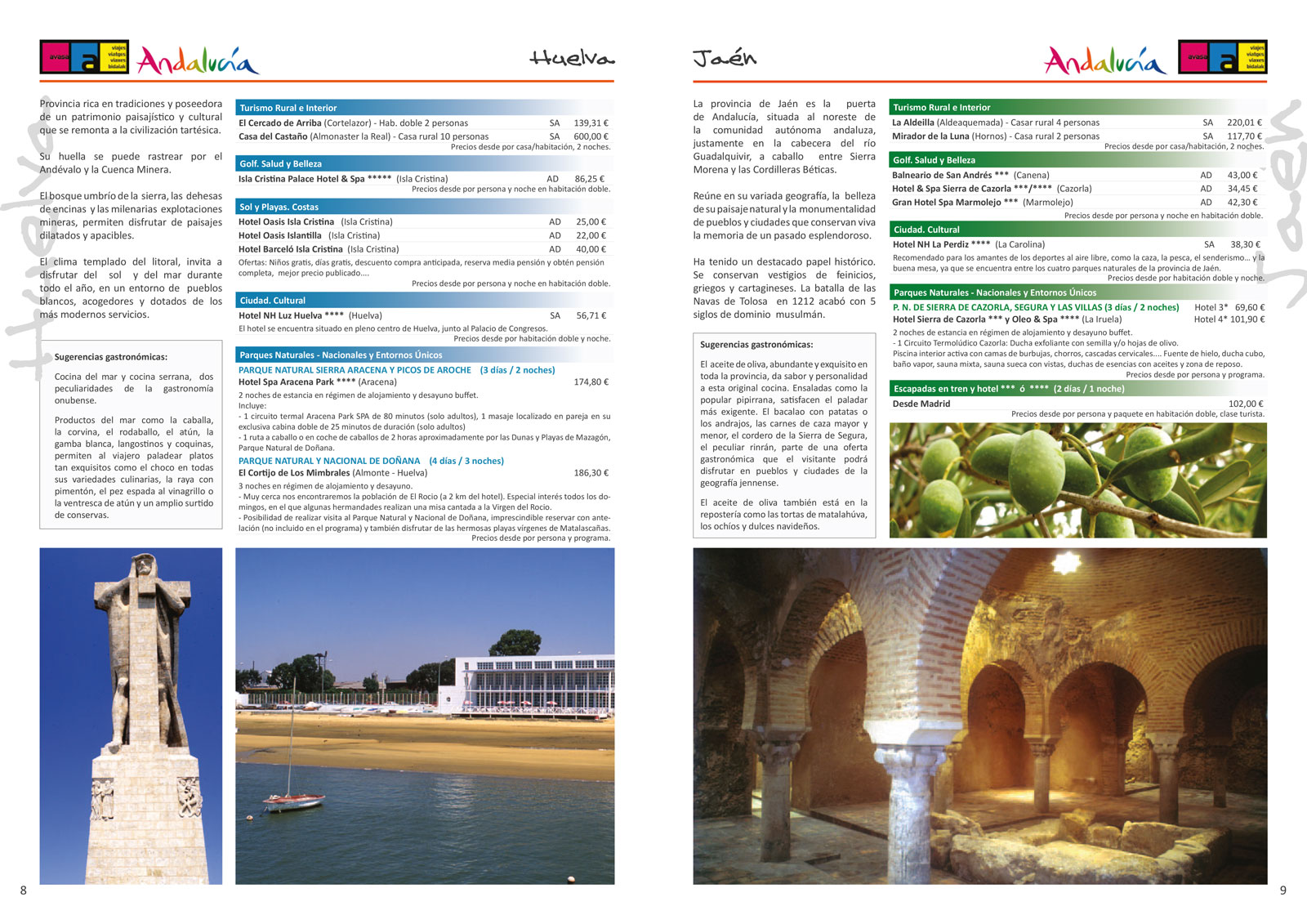 Diseño gráfico y creativo de maquetación de catálogos de viajes para agencias de viajes, tour operadores y patronatos de turismo