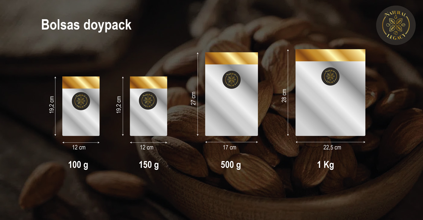 Graphic and creative design of NATURAL LEGACY for the design and layout of their catalog of nuts and natural products