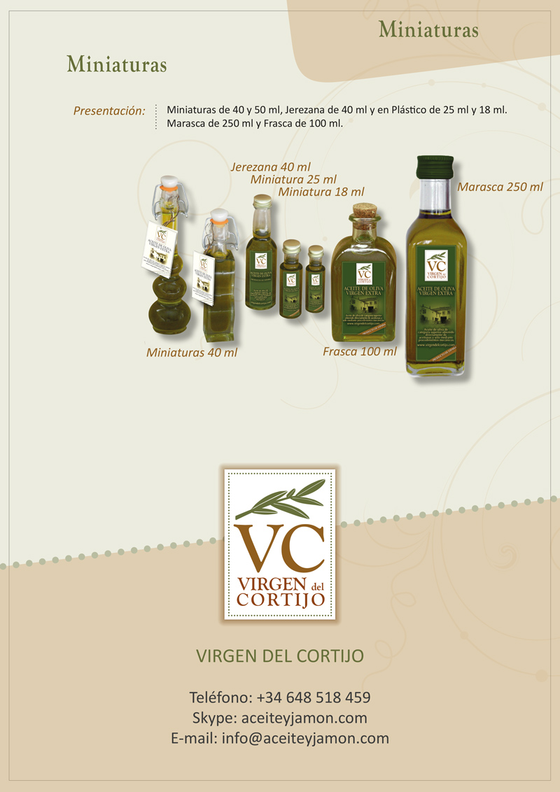 Layout and creative design of corporate catalog of extra virgin olive oil products