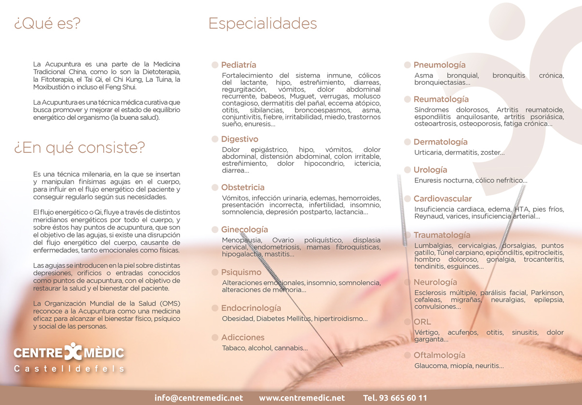 Graphic and creative design of layout of flyers and catalogs for medical and health centers
