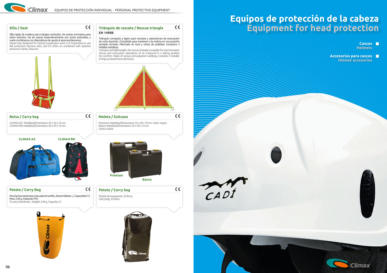 Diseño gráfico y creativo de maquetación de catálogos de productos para empresa fabricante elementos de seguridad en la construcción