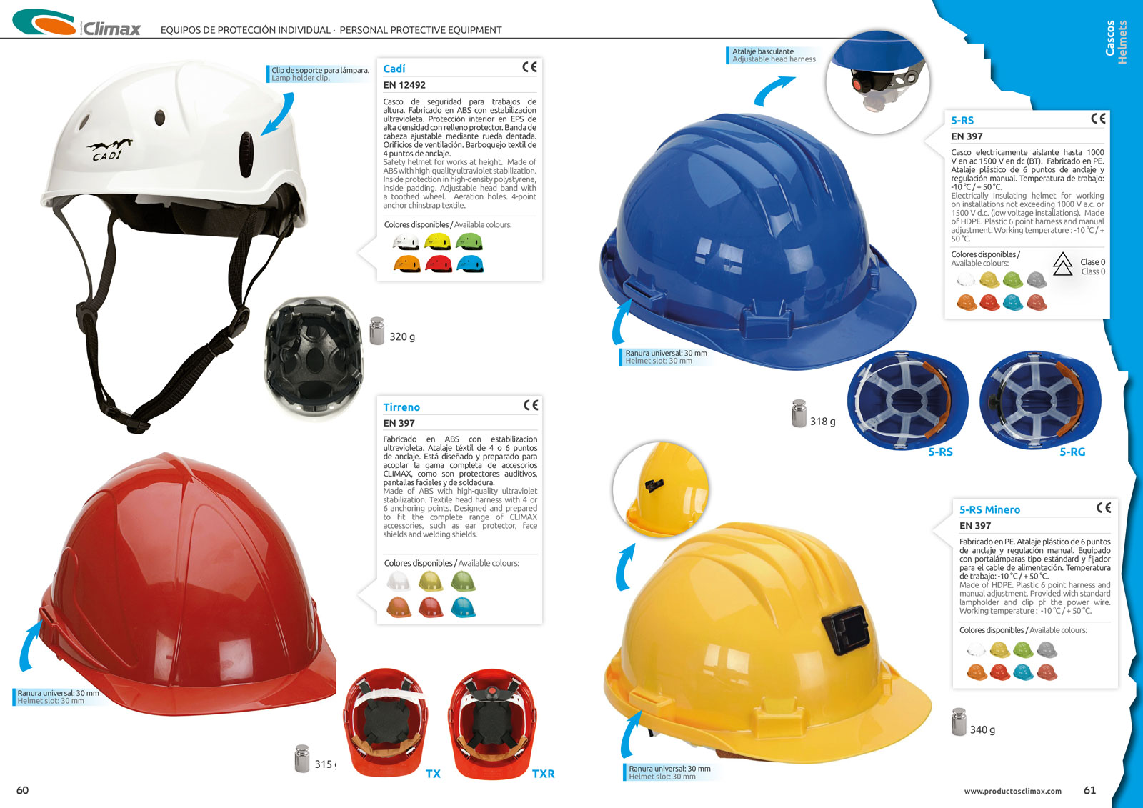 Diseño gráfico y creativo de maquetación de catálogos de productos para empresa fabricante elementos de seguridad en la construcción