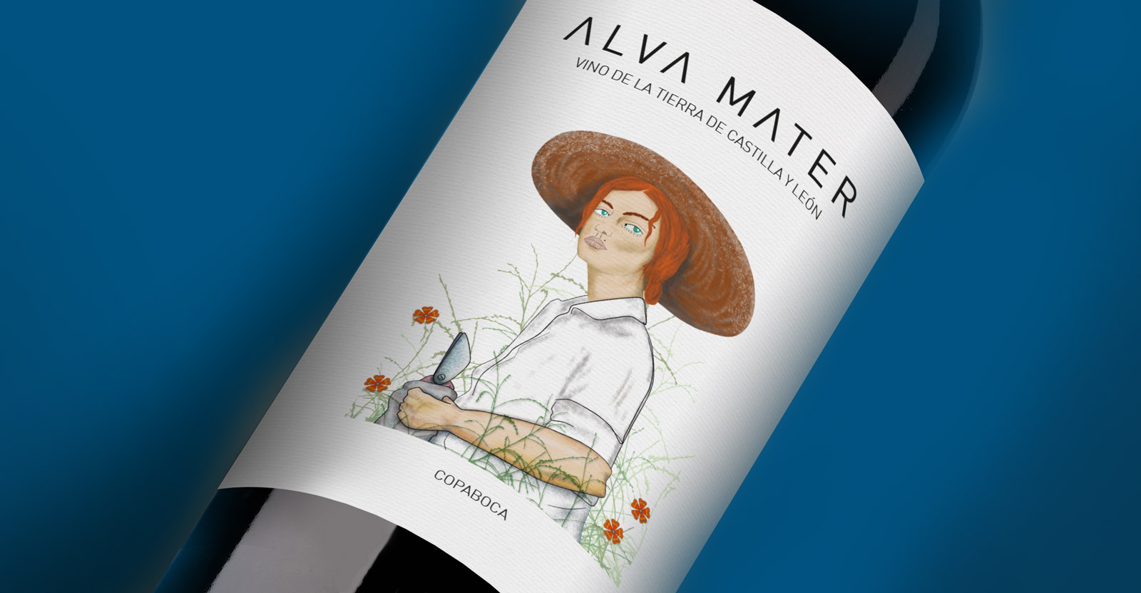 Diseño gráfico y creativo de etiquetas de vino y packaging de vino para ALVA MATER