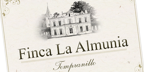 Design of red wine labels for export FINCA LA ALMUNIA