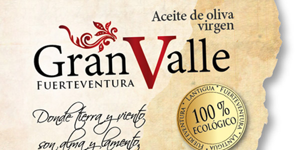 Label design extra virgin olive oil Gran Valle Fuerteventura Canary Islands Spain