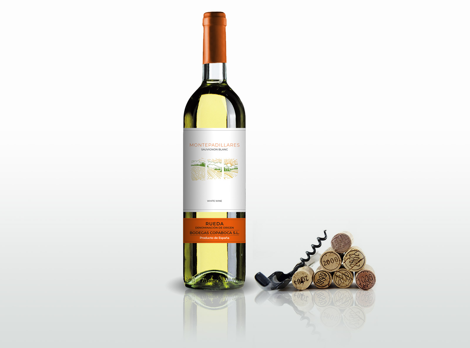 Diseño gráfico y creativo de etiquetas formato sleeve y packaging de vino para MONTEPADILLARES
