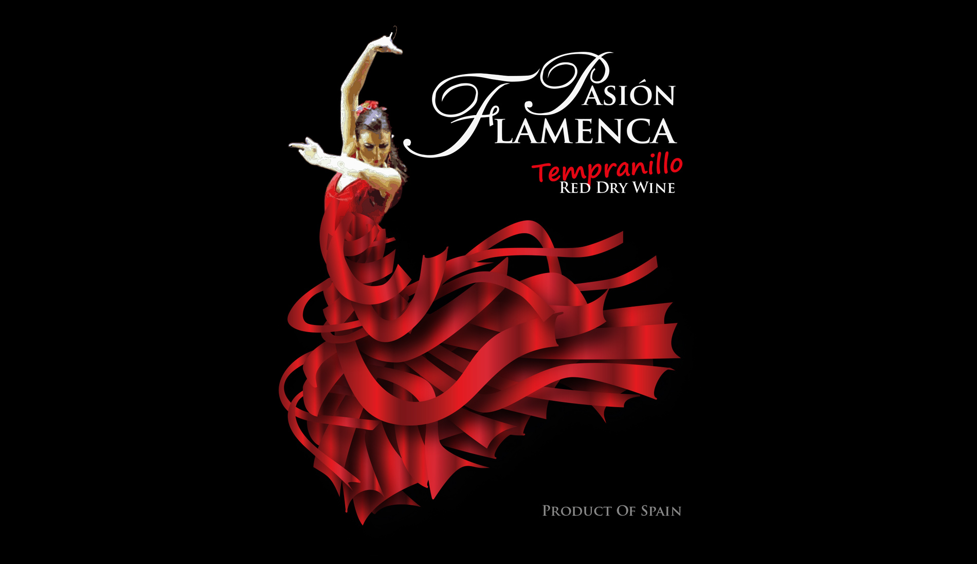 Diseño gráfico y creativo de etiquetas y packaging de vino para PASIÓN FLAMENCA