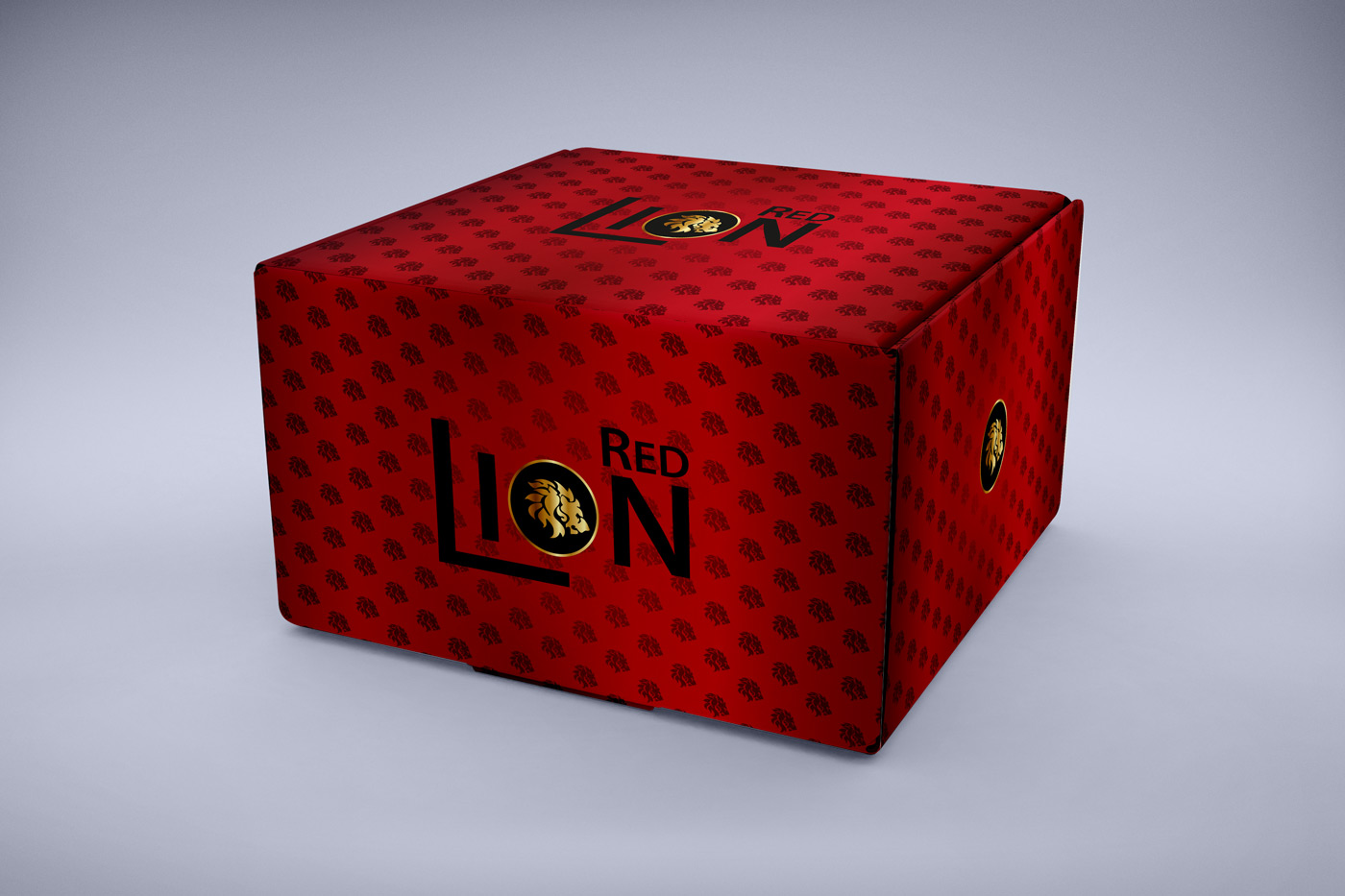 Portfolio of graphic and creative design works on wine labels and packaging for Spanish wine: RED LION for export to China and Eastern countries