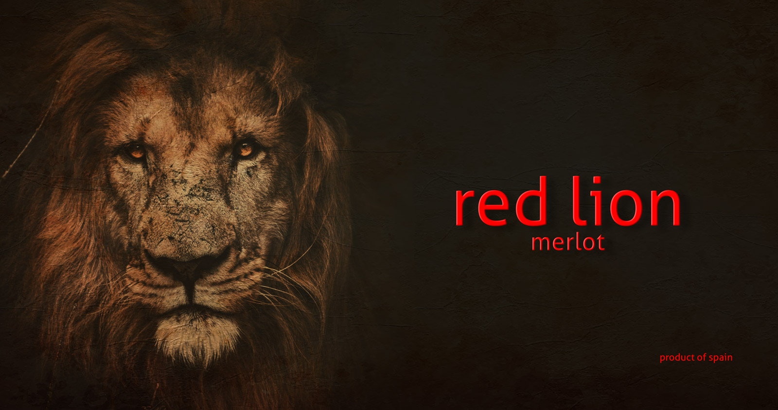 Portfolio of graphic and creative design works wine labels and packaging for Spanish wine RED LION