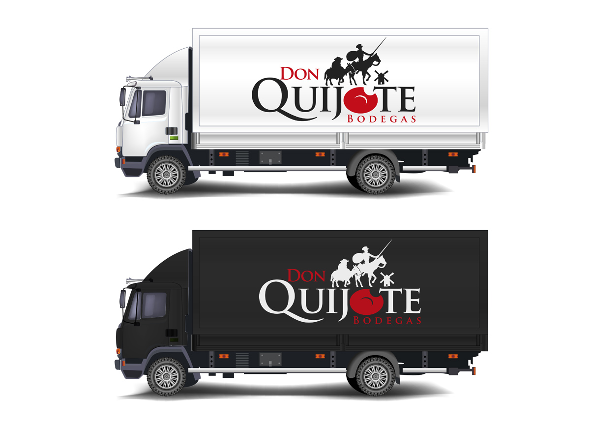 Creación de diseño de logo y marca corporativa para bodega de vinos DON QUIJOTE