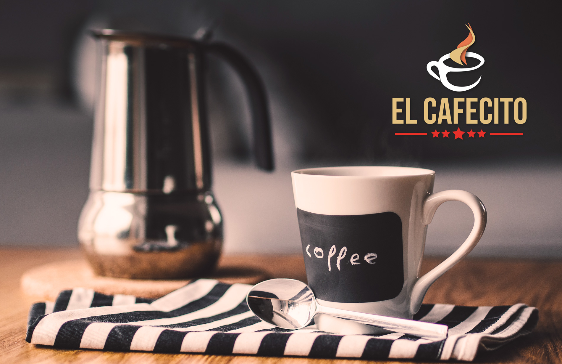 Portfolio of logo and brand design work for coffee shop in Mexico