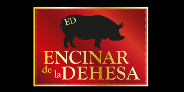 Portfolio of creative graphic design works of logo and corporate brand creation for the Iberian ham and sausage marketing company: Encinar de la Dehesa