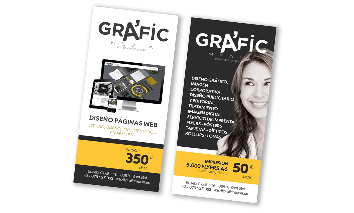 Portfolio of logo and brand design design work for graphic design and web design company - Grafic Media