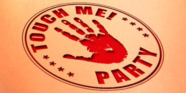 Creative graphic design work portfolio of logo and corporate brand creation for nightlife company: TOUCH ME PARTY