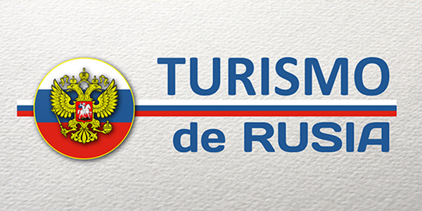 Creative graphic design work portfolio of logo and corporate brand creation for travel agency specialized in Russia