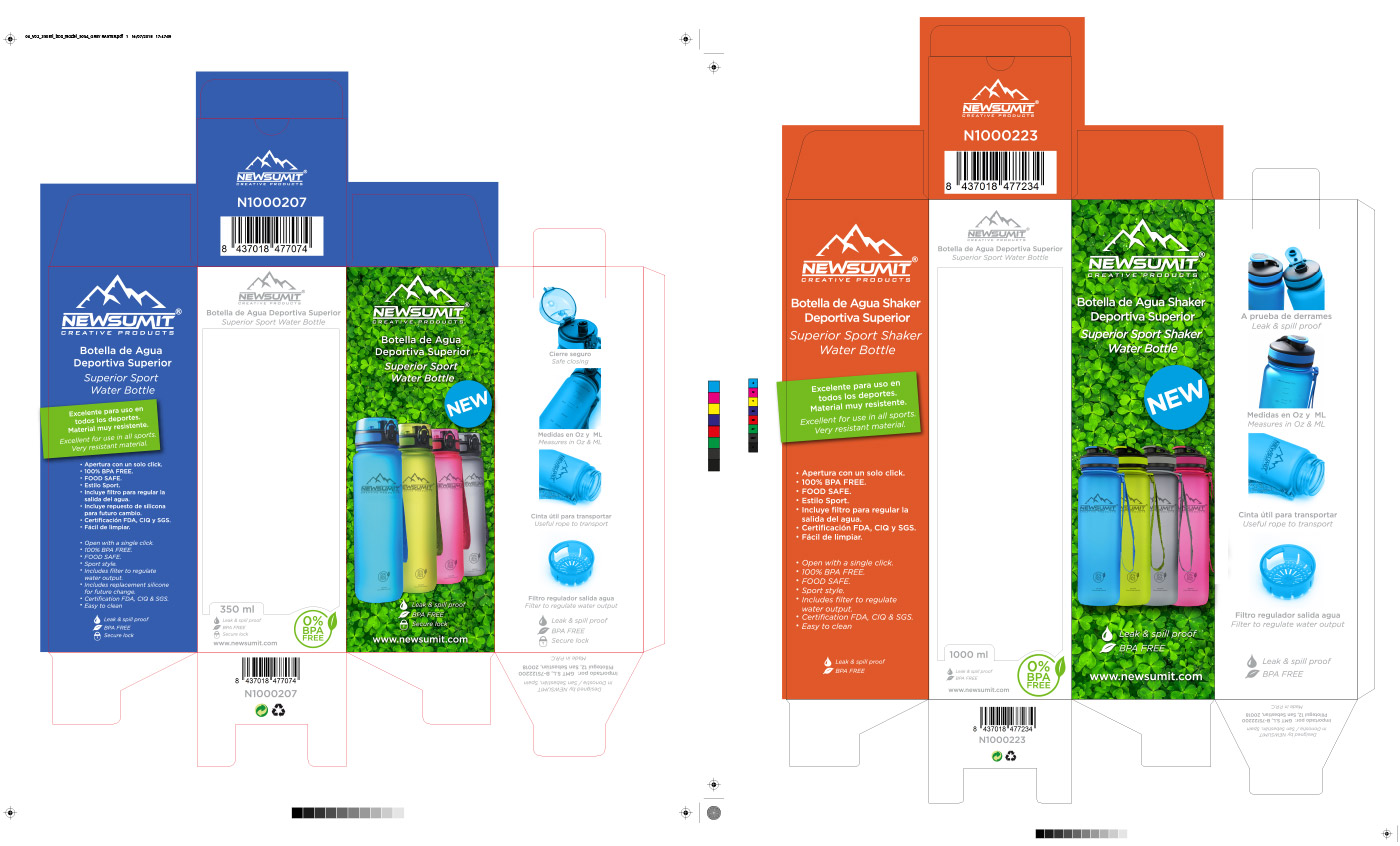 Diseño packaging corporativo para empresa de productos deportivos