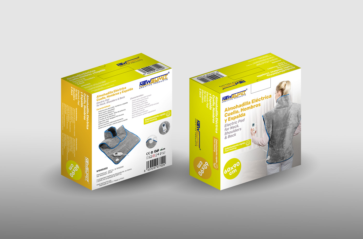 Portfolio of graphic and creative design works of boxes and packaging for electric mat