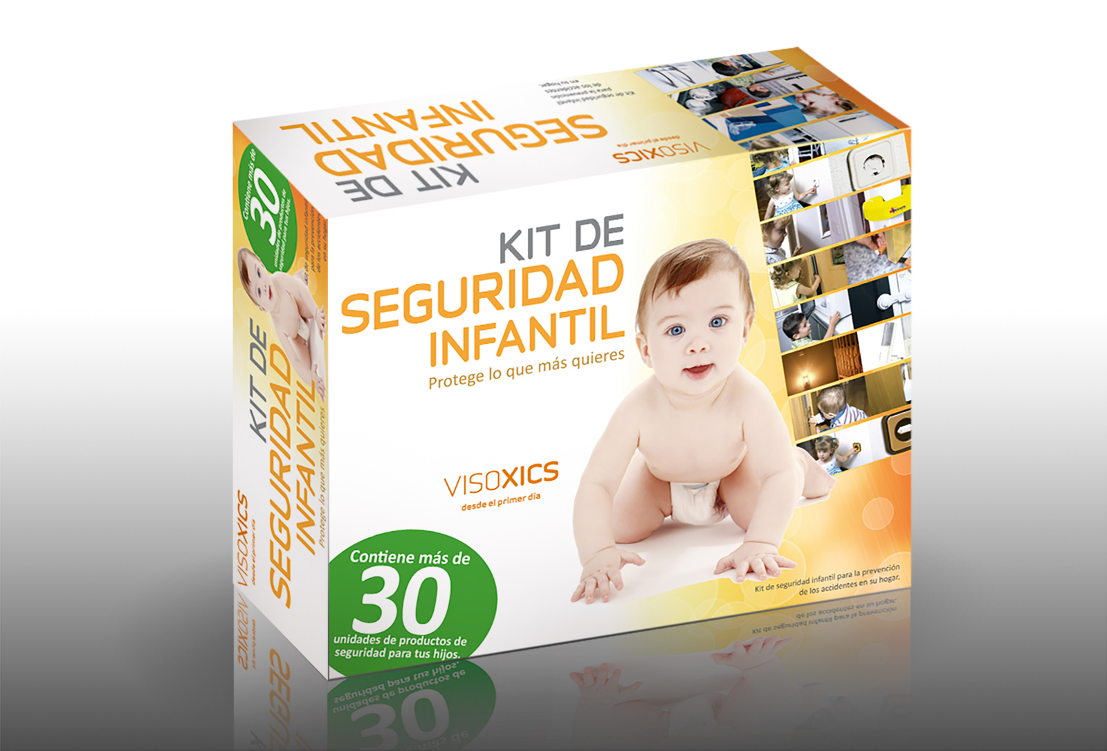 Portfolio of graphic and creative design works of boxes and packaging for manufacturer of child safety products