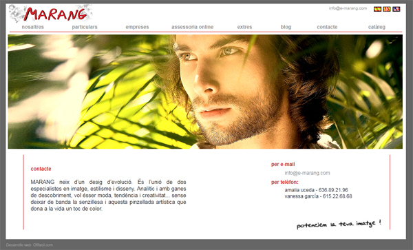 Portfolio of design, creation and programming of web pages for hairdressers, beauty centers and beauty centers