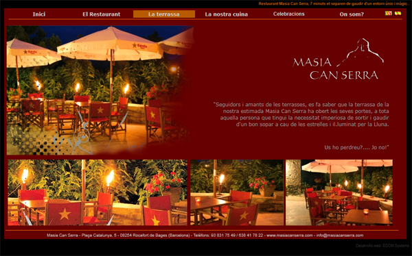 Portafolio de trabajos de diseño, creación y programación de páginas web para restaurantes
